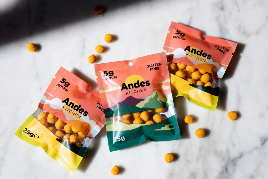 Andes Kitchen Achiras packaging showing the golden cheese biscuits